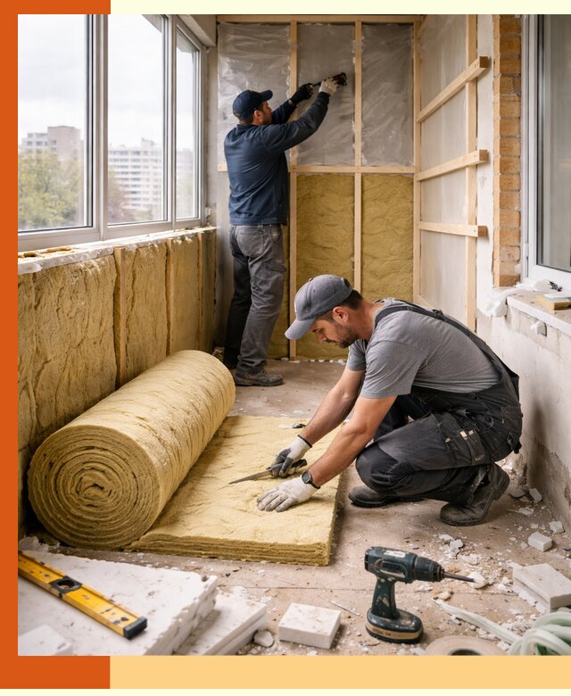 Утепление балкона под ключ в Кольчугине качественно и быстро